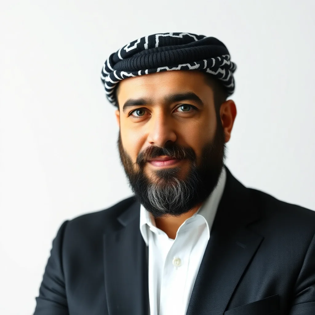 Bearded executive headshot, clean background
